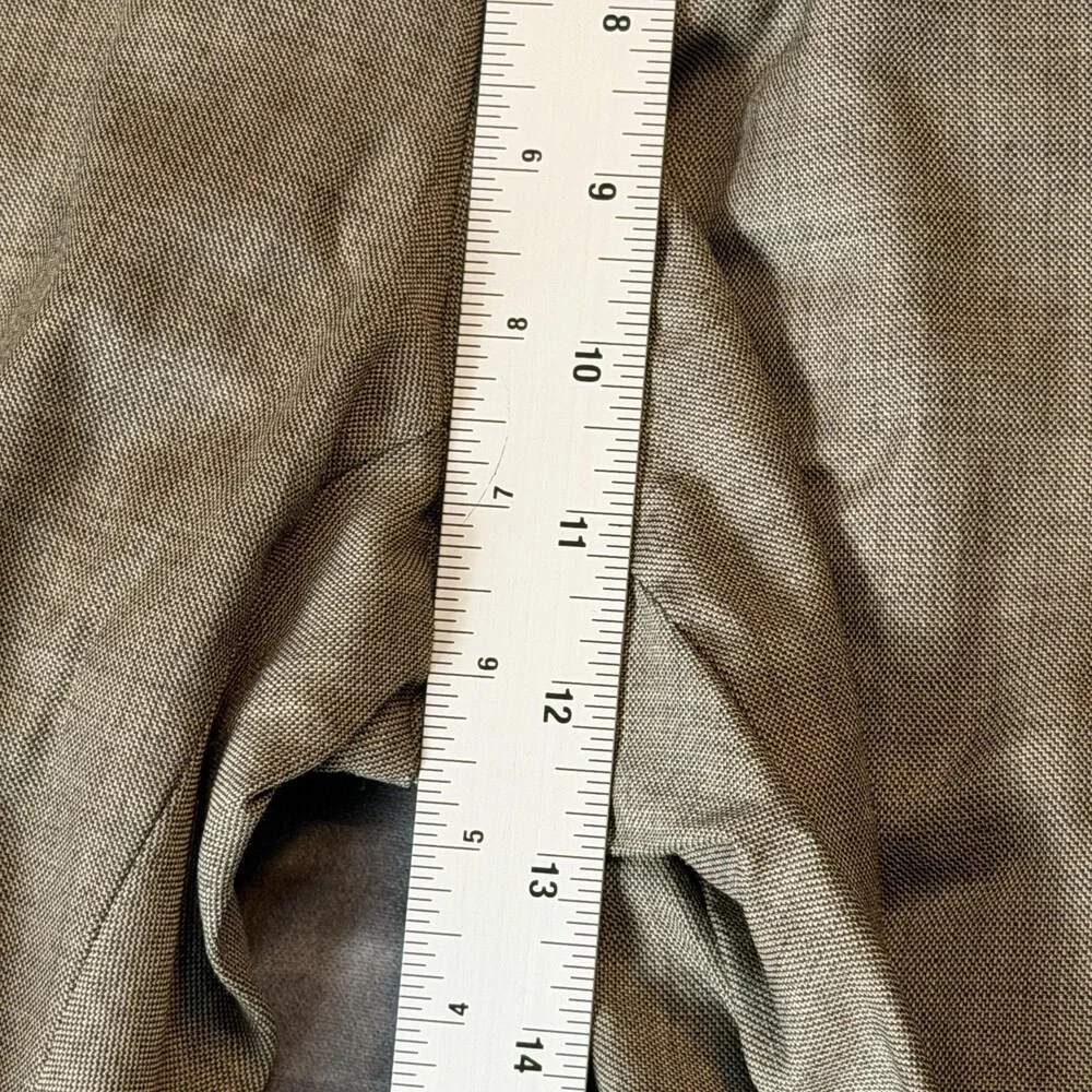 Banana Republic Dress Pants Mens 35x32.5 Taupe Grey Wool Tailored Slim Straight